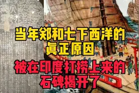 当年郑和七下西洋的真正原因，被在印度打捞上来的石碑揭开了视频封面