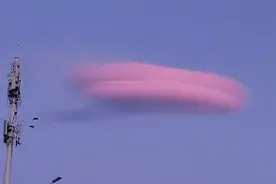 北京清晨天空现玫瑰色荚状云 形状超萌似大号粉红色“棉花糖”视频封面
