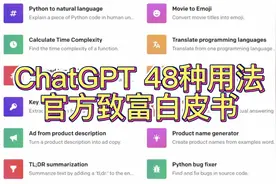 【超全】一口气看完48个ChatGPT用例，官方教你怎么用视频封面