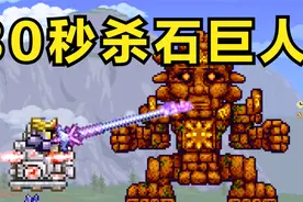 泰拉瑞亚：萌新生存#19，30秒秒杀石巨人！视频封面