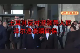 土耳其反对派领导人厄泽尔遇袭瞬间保镖反应真快视频封面