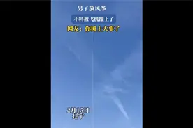 辽宁男子放风筝被飞机撞上了，网友：你摊上大事了视频封面