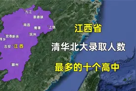 江西省清华北大录取人数最多的十大高中，都分布在哪些城市？视频封面