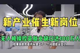新产业催生新岗位 无人机操控员就业缺口达100万人视频封面