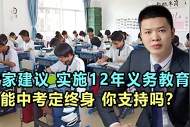 人大代表建议：尽早实施12年义务教育，不能中考定终身，你支持吗视频封面