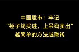 中国股市：牢记“锤子线买进，上吊线卖出”，越简单的方法越赚钱视频封面
