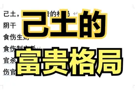 己土，大富大贵的格局视频封面