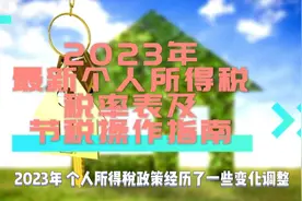 2023年最新个人所得税税率表及节税操作指南视频封面