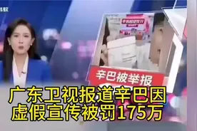 广东卫视报道：辛巴因虚假宣传被罚175万视频封面