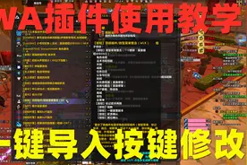 魔兽世界:WA的使用教学简单版，如何一键导入修改按键视频封面