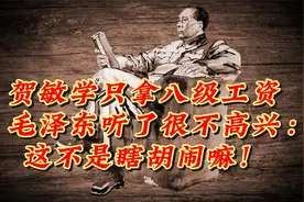 贺敏学只拿八级工资，毛泽东听了很不高兴：这不是瞎胡闹嘛！视频封面