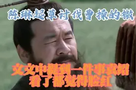 陈琳起草讨伐曹操的檄文，文中提到一件事，袁绍看了都觉得脸红视频封面