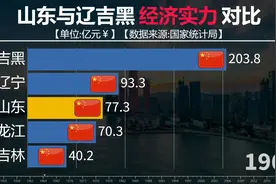 山东省与黑吉辽东北三省生产总值对比，山东不愧是北方第一省！视频封面