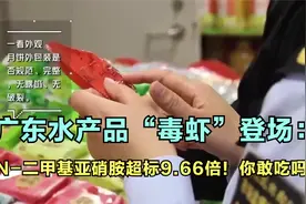 广东水产品“毒虾”登场：N-二甲基亚硝胺超标9.66倍！你敢吃吗？视频封面