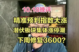 精准预判大盘暴涨，牛市修复行情展开，下周挑战3600？视频封面