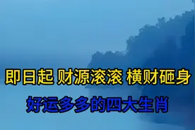 即日起，财源滚滚，横财砸身，好运多多的四大生肖，你在其中吗？视频封面
