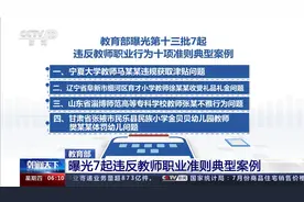 教育部 曝光7起违反教师职业准则典型案例视频封面