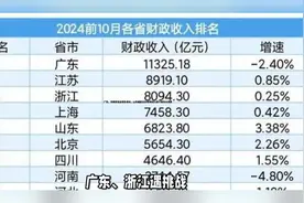 广东、河南财收出现负增长，山东崛起2024财政收入前十省份大洗牌视频封面