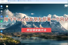 用飞牛nas给女朋友部署一个网站——附宝塔安装方法  #fnos视频封面