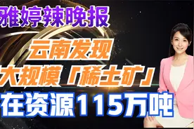 云南发现超大规模「稀土矿」潜在资源115万吨【张雅婷辣晚报】视频封面