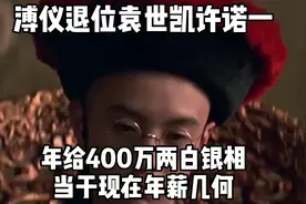 溥仪退位，袁世凯许诺一年给400万两白银，相当于现在年薪几何视频封面