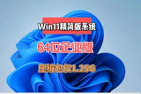 非常好用的Windows11精简版，仅1.25G，配置要求极低，运行很流畅视频封面