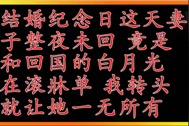 结婚纪念日这天妻子整夜未回，竟是滚床单，我转头就让她一无所有视频封面