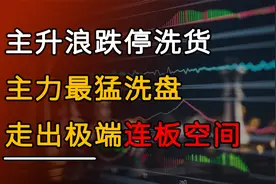 游资常用跌停战法，主升浪跌停主力洗盘，要来最真实的主升浪空间视频封面