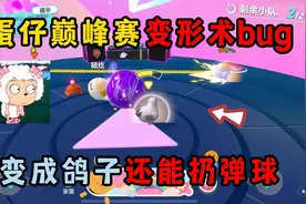 蛋仔派对：蛋仔巅峰赛变形术bug，变成鸽子居然还能滚动扔弹球！