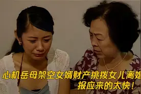 心机岳母架空女婿财产，挑拨女儿离婚，报应来的太快！婚姻栏目剧视频封面