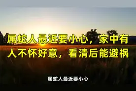 属蛇人最近要小心，家中有人不怀好意，看清后能避祸视频封面