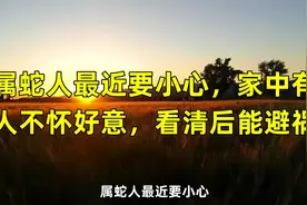 属蛇人最近要小心，家中有人不怀好意，看清后能避祸视频封面