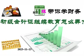 初级会计证继续教育怎么弄？
#会计继续教育视频封面