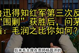 鲁迅得知红军第三次反“围剿”获胜后，问茅盾：毛润之比你如何？视频封面