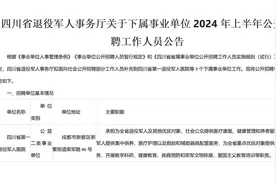 四川省退役军人事务厅关于下属事业单位2024年上半年招聘工作人员视频封面