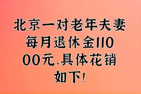 北京一对老年夫妻每月退休金11000元，具体花销如下！视频封面