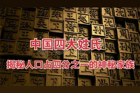 中国四大姓氏：揭秘人口占比四分之一的神秘家族，有没有你的姓氏视频封面