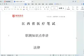 江西医疗事业单位笔试备考--法律篇视频封面