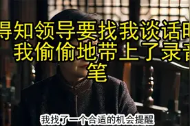 得知领导要找我谈话时，我偷偷地带上了录音笔视频封面