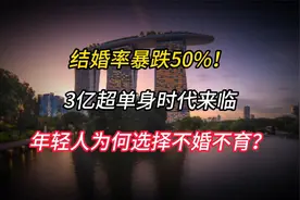 结婚率暴跌50%！3亿超单身时代来临：年轻人为何选择不婚不育？视频封面