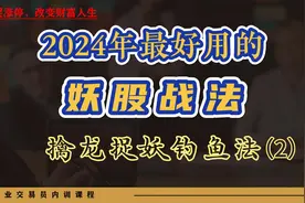 2024年行情最好用的妖股战法，龙头战法！钓鱼战法带你擒龙捉妖二视频封面