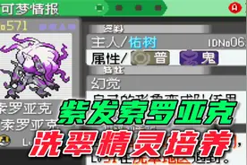 如何培养洗翠索罗亚克，紫发男神泰裤辣，口袋妖怪究极绿宝石5.5