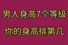 男人身高7个等级，你的身高拖后腿了吗？视频封面