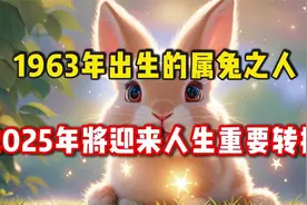属兔之人，1963年癸卯年出生，2025年62岁，将迎来人生重要转折视频封面