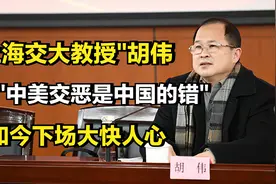 "上海交大教授"胡伟："中美交恶是中国的错"，如今下场大快人心！视频封面