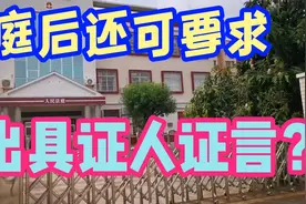 广东江门鹤山法院宅梧法庭黄法官，未出庭作证的证人证言可信吗？视频封面