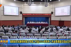 湖南省石化新材料院士专家工作站年中工作会暨课题交流会召开视频封面