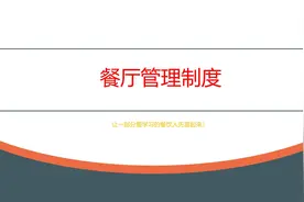 餐厅管理制度视频封面