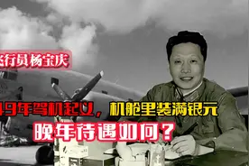 49年，国军飞行员杨宝庆驾机起义，机舱里装满银元，晚年啥待遇？视频封面