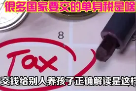 很多国家要交的单身税是啥？交钱给别人养孩子？正确解读是这样！视频封面